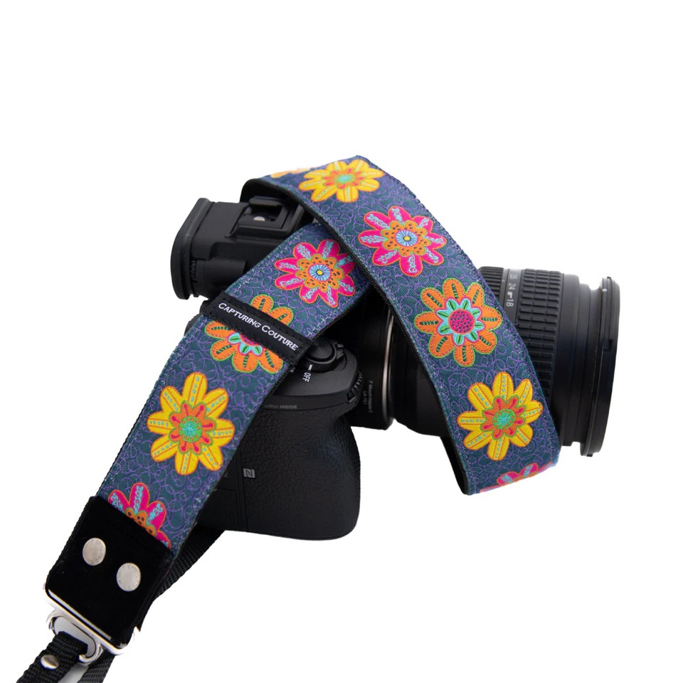 Capturing Couture Camera Strap: Daisy Denim 1.5”