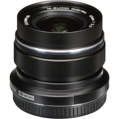 Olympus M.Zuiko Digital ED 12mm f/2.0 Lens (Black)