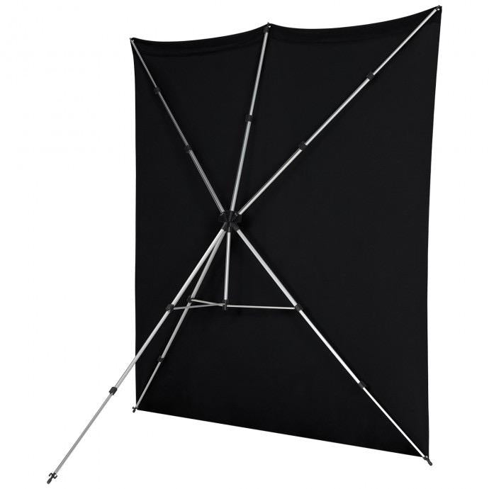 X-Drop Pro Wrinkle-Resistant Backdrop Kit - Rich Black (8 x 8)