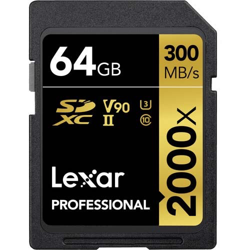 Lexar Pro 64GB 2000x SDXC UHS-II Memory Card