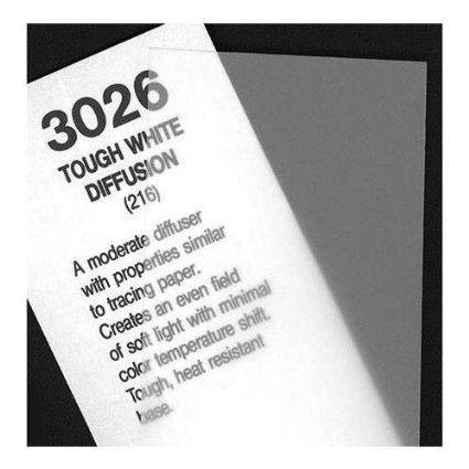 Rosco Cinegel #3026 Filter 20” x 24" Sheet (Tough White Diffusion)