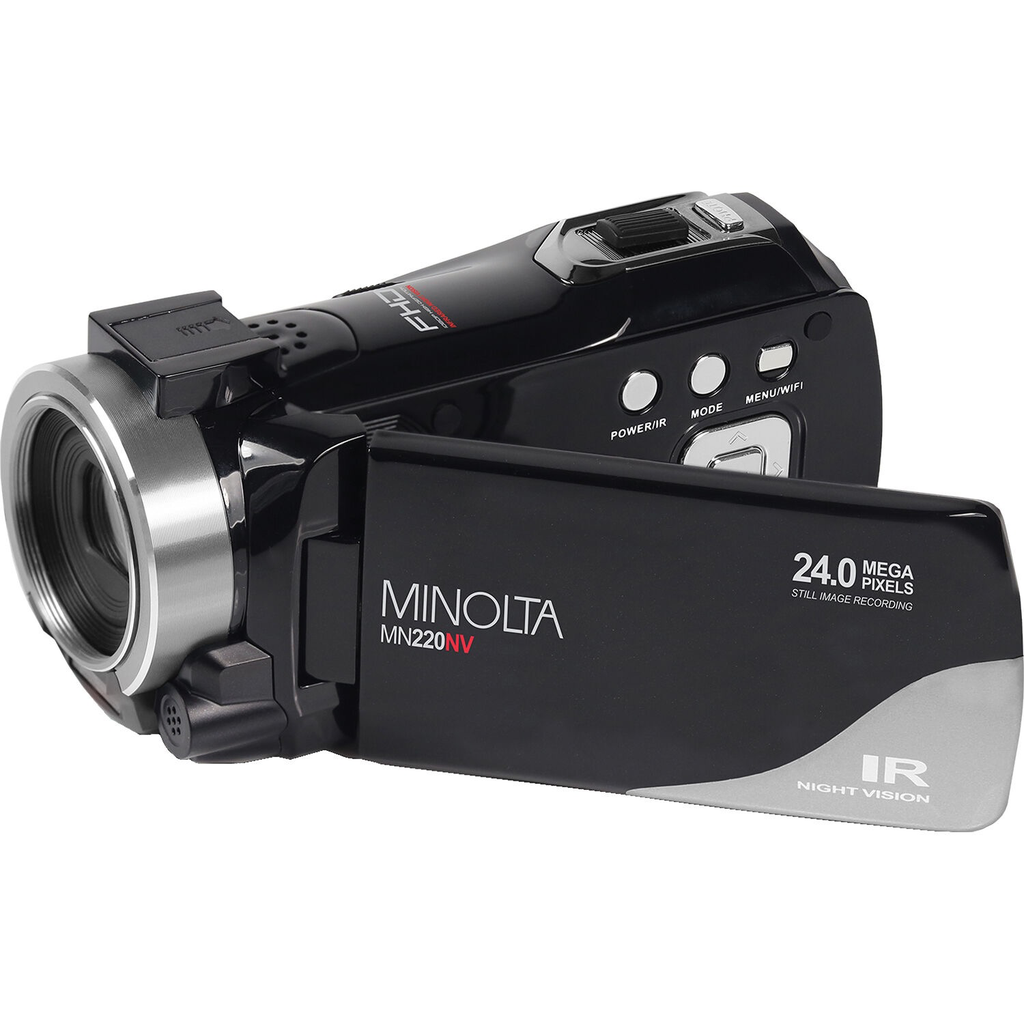 Minolta MN220NV Full HD Night Vision Camcorder with 16x Digital Zoom (Black)