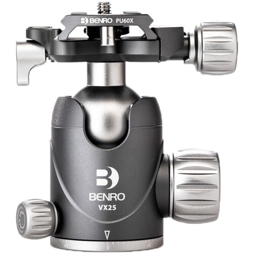 Benro VX25 Two Series Arca-Swiss Style Aluminum Ballhead with PU60N Camera Plate (VX25)