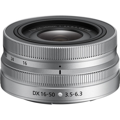 Nikon NIKKOR Z DX 16-50mm f/3.5-6.3 VR Lens (Silver)