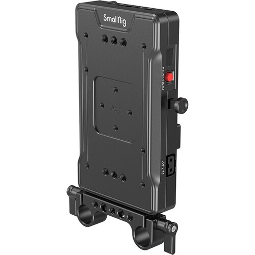 SmallRig V-Mount Battery Adapter Plate with Dual 15mm Rod Clamp