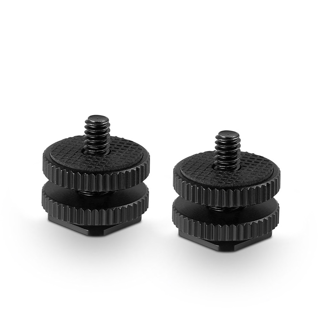 SMALLRIG Cold Shoe Adapter with 3/8" to 1/4" Thread(2pcs Pack) 1631