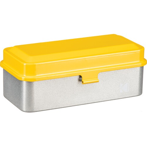 Kodak Steel 120/135mm Film Case (Yellow Lid/Silver Body)