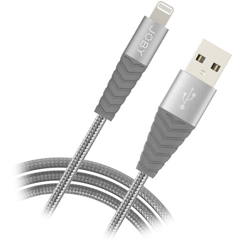 Shop JOBY Charge & Sync Lightning Cable (9.8', Space Grey) by Joby at B&C Camera