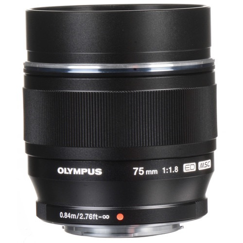 Olympus M.Zuiko Digital ED 75mm f/1.8 Lens (Black)