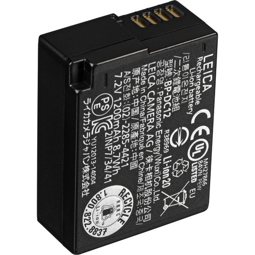 Leica BP-DC12 Lithium Ion Battery for Leica Q (Typ 116)