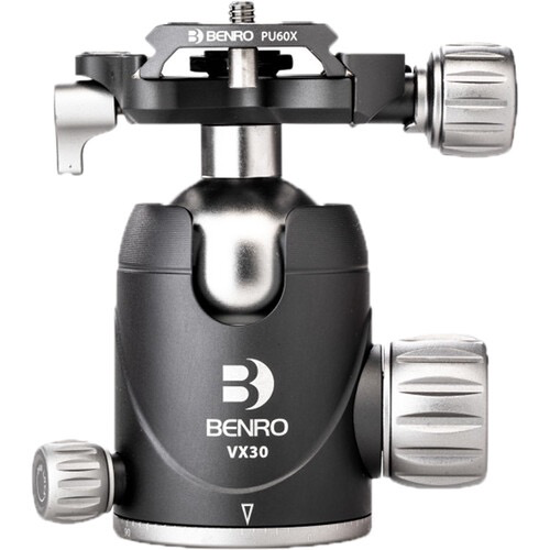 Benro VX30 Three Series Arca-Swiss Style Aluminum Ballhead with PU60N Camera Plate (VX30)