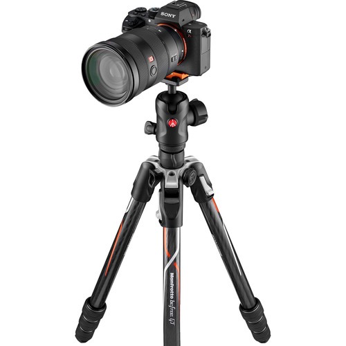 Manfrotto Befree GT Travel Carbon Fiber Tripod with 496 Ball Head for Sony a Series Cameras (Black)