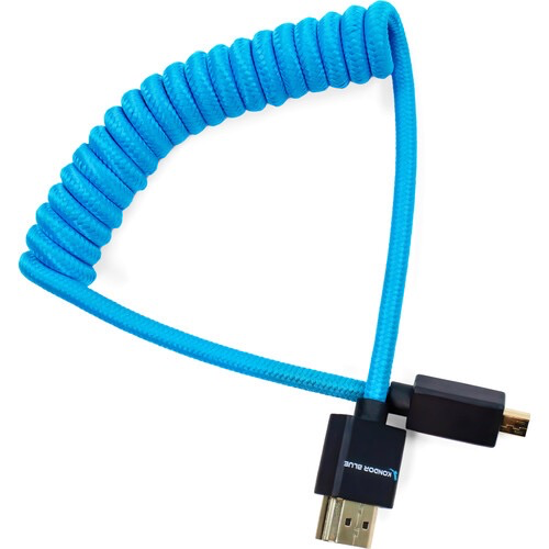 Kondor Blue Coiled Micro-HDMI to HDMI Cable (12 to 24")