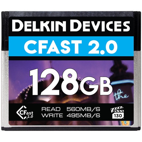 Delkin 128GB CFAST 2.0 VPG-130 MEMORY CARD