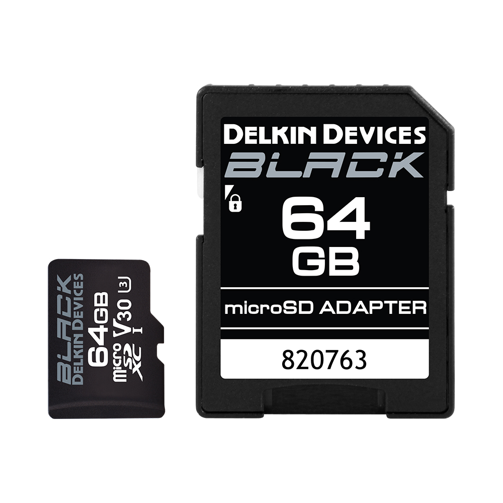 Delkin Rugged 64GB microSDXC BLACK Memory Card