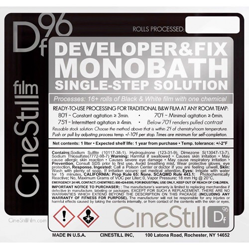 CineStill Film DF96 Monobath for Black & White Film (Liquid, 1L)