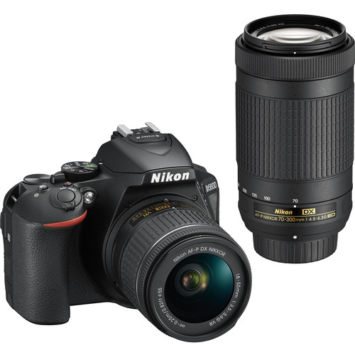 Shop D5600 DX-format Digital SLRBody (Black) w/ AF-P DX NIKKOR 18-55mm f/3.5-5.6G VR & AF-P DX NIKKOR 70- 300mm f/4.5-6.3G ED by Nikon at B&C Camera