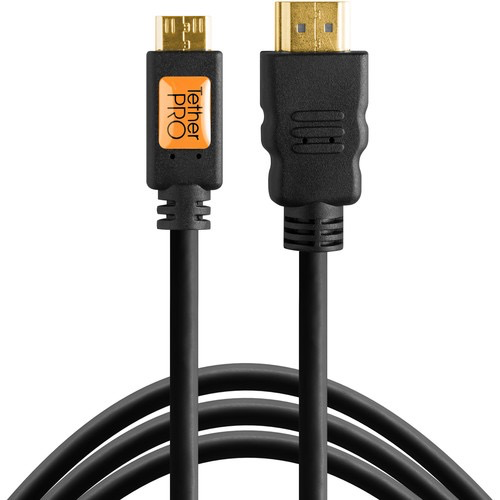 Tether Tools TetherPro Mini HDMI Male (Type C) to HDMI Male (Type A) Cable - 10 (Black)