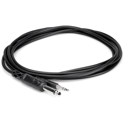 Hosa Technology Stereo Mini Male to 1/4" Mono Male Cable - 5