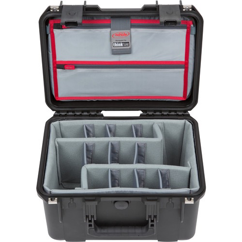 SKB iSeries 1510-9 Waterproof Utility Case with Foam Dividers and Lid Organizer (Black)