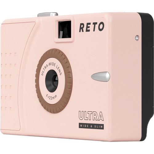 Reto Project Ultra Wide/Slim Film Camera with 22mm Lens -without flash (Pastel Pink)