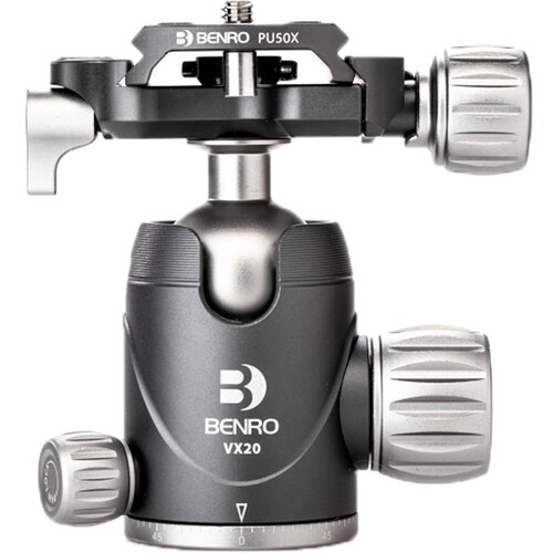 Benro VX20 Two Series Arca-Swiss Style Aluminum Ballhead with PU50N Camera Plate (VX20)