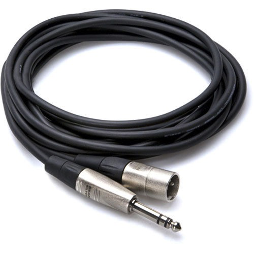 Hosa Technology HSX-005 Balanced 1/4" TRS Male to 3-Pin XLR Male Audio Cable (5)