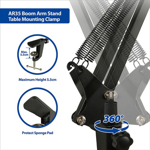Phottix AR35 Desktop Boom Arm Stand