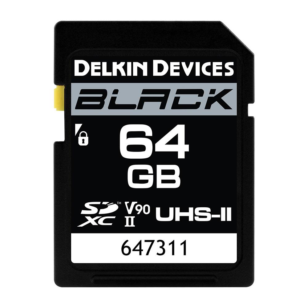 Delkin Black Rugged 64GB SDXC UHS-II V90 Black Memory Card