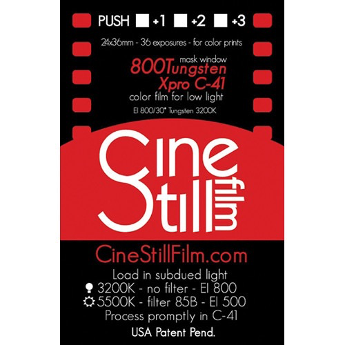 Cinestill 800Tungsten Xpro C-41 Color Negative Film (35mm Roll Film, 36 Exposures)