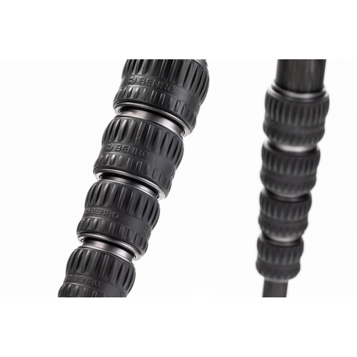 Benro Tortoise Columnless Carbon Fiber Three Series Tripod with GX35 Ballhead, 5 Leg Sections, Twist Leg Locks, Padded Carrying Case
