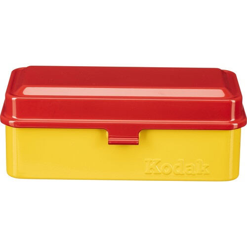 Kodak Steel 120/135mm Film Case (Red Lid/Yellow Body)