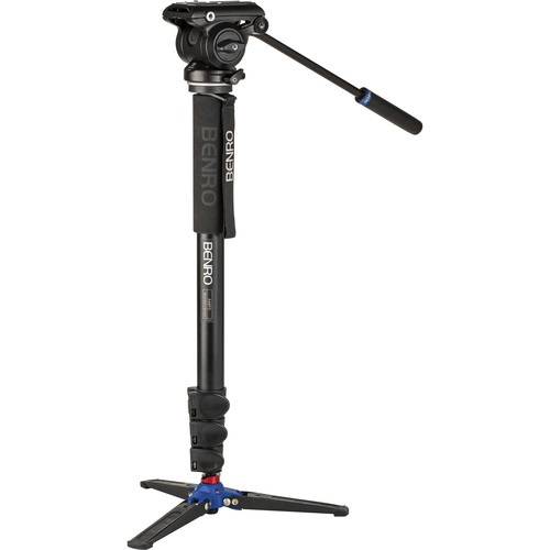 Shop Benro A48T Classic Aluminum Monopod with Flip Locks, 3-Leg Base, and S4PRO Video Head by Benro at B&C Camera