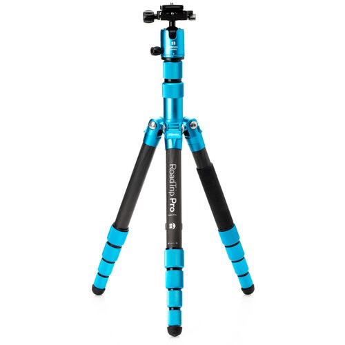 Shop Benro MeFOTO RoadTrip Pro Carbon Fiber Series 1 Travel Tripod with Ball Head and Monopod (Pacific Blue) by Benro at B&C Camera