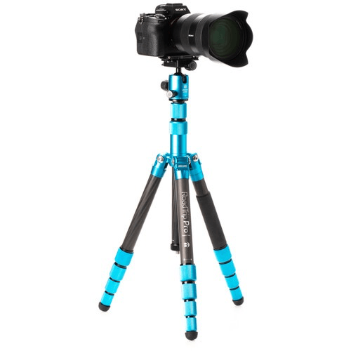 Shop Benro MeFOTO RoadTrip Pro Carbon Fiber Series 1 Travel Tripod with Ball Head and Monopod (Pacific Blue) by Benro at B&C Camera