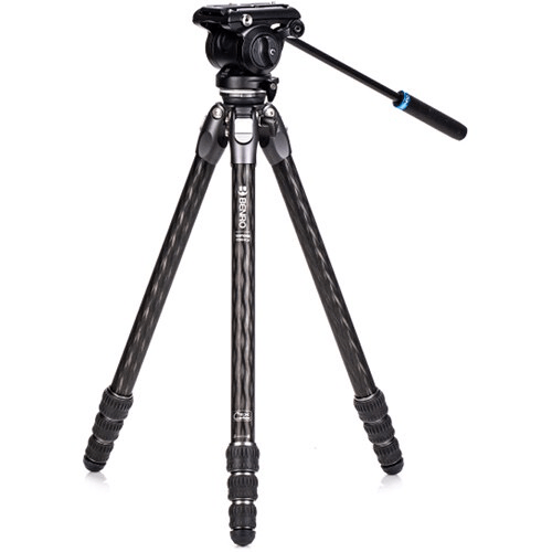 Shop Benro Tortoise Columnless w/Leveling Base Carbon Fiber Two Series Tripod with S4PRO Flat Base Video Head, 4 Leg Sections, Twist Leg Locks, Padded Carrying Case by Benro at B&C Camera