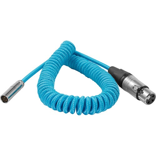Shop Kondor Blue Coiled Mini-XLR to XLR Cable for Canon C70 & BMPCC 4K/6K (12 to 24") by KONDOR BLUE at B&C Camera