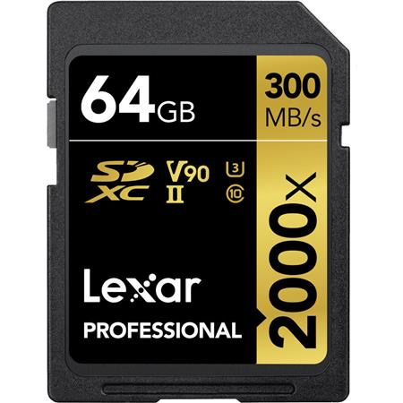 Lexar Pro 2000x SD UHS-II 64GB 2PK