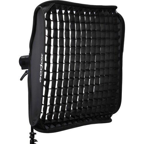 Godox S2 Speedlite Bracket with Softbox, Grid & Carrying Bag Kit (31.5 x 31.5")