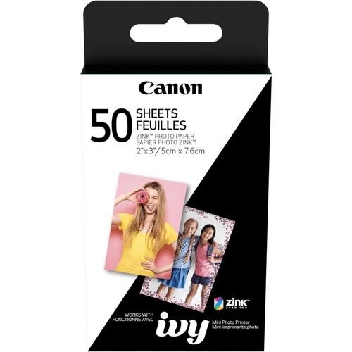 Shop Canon 2 x 3" ZINK Photo Paper Pack (50 Sheets) for Canon IVY by Canon at B&C Camera
