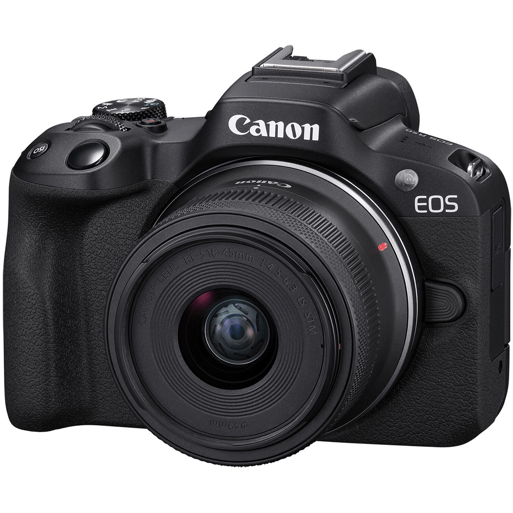 Shop Canon EOS R50 Mirrorless Camera with RF-S18-45mm f/4.5-6.3 IS STM Lens (Black) by Canon at B&C Camera