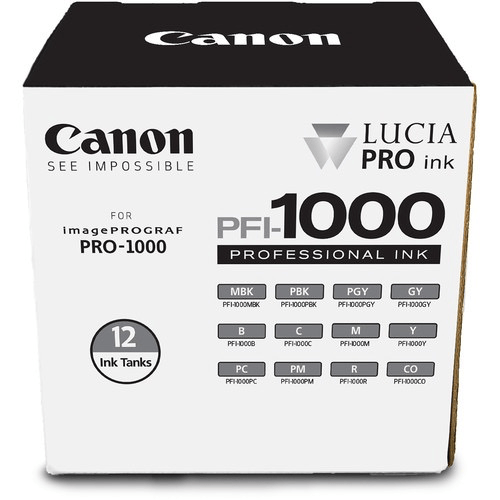 Shop Canon PFI-1000 LUCIA PRO 12 Ink Tank Set by Canon at B&C Camera