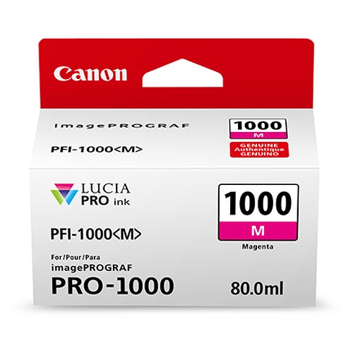 Shop Canon PFI-1000 M LUCIA PRO Magenta Ink Tank (80ml) by Canon at B&C Camera