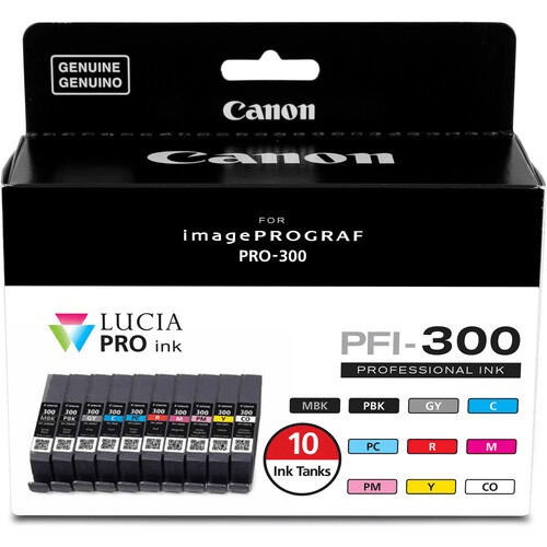 Shop Canon PFI-300 Ten Color Ink Tank Pack by Canon at B&C Camera