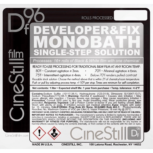 Shop CineStill Film DF96 Monobath for Black & White Film (Liquid, 1L) by Cinestill at B&C Camera