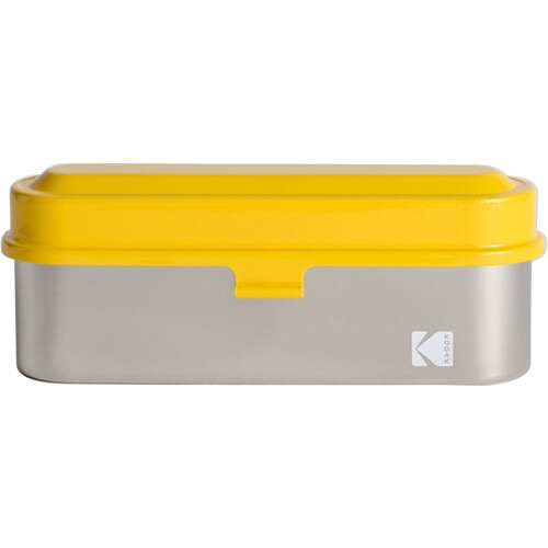 Kodak Steel 135mm Film Case (Yellow Lid/Silver Body)