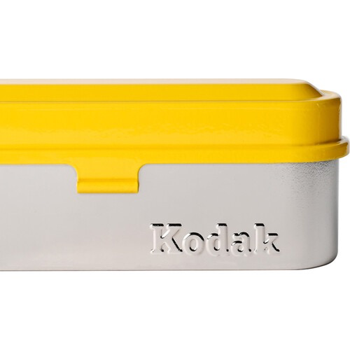 Shop Kodak Steel 135mm Film Case (Yellow Lid/Silver Body) by Kodak at B&C Camera
