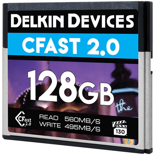 Shop Delkin 128GB CFAST 2.0 VPG-130 MEMORY CARD by Delkin at B&C Camera