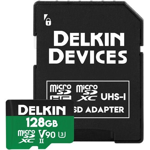 Delkin Devices 128GB Power UHS-II microSDXC Memory Card with microSD Adapter - B&C Camera