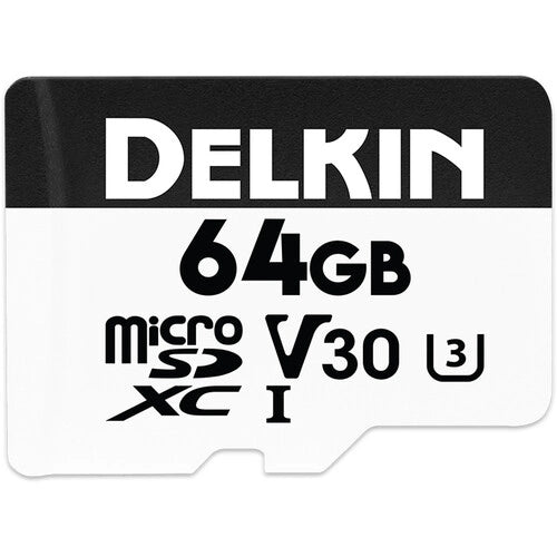 Delkin Devices 64GB Hyperspeed UHS-I SDXC Memory Card with SD Adapter - B&C Camera